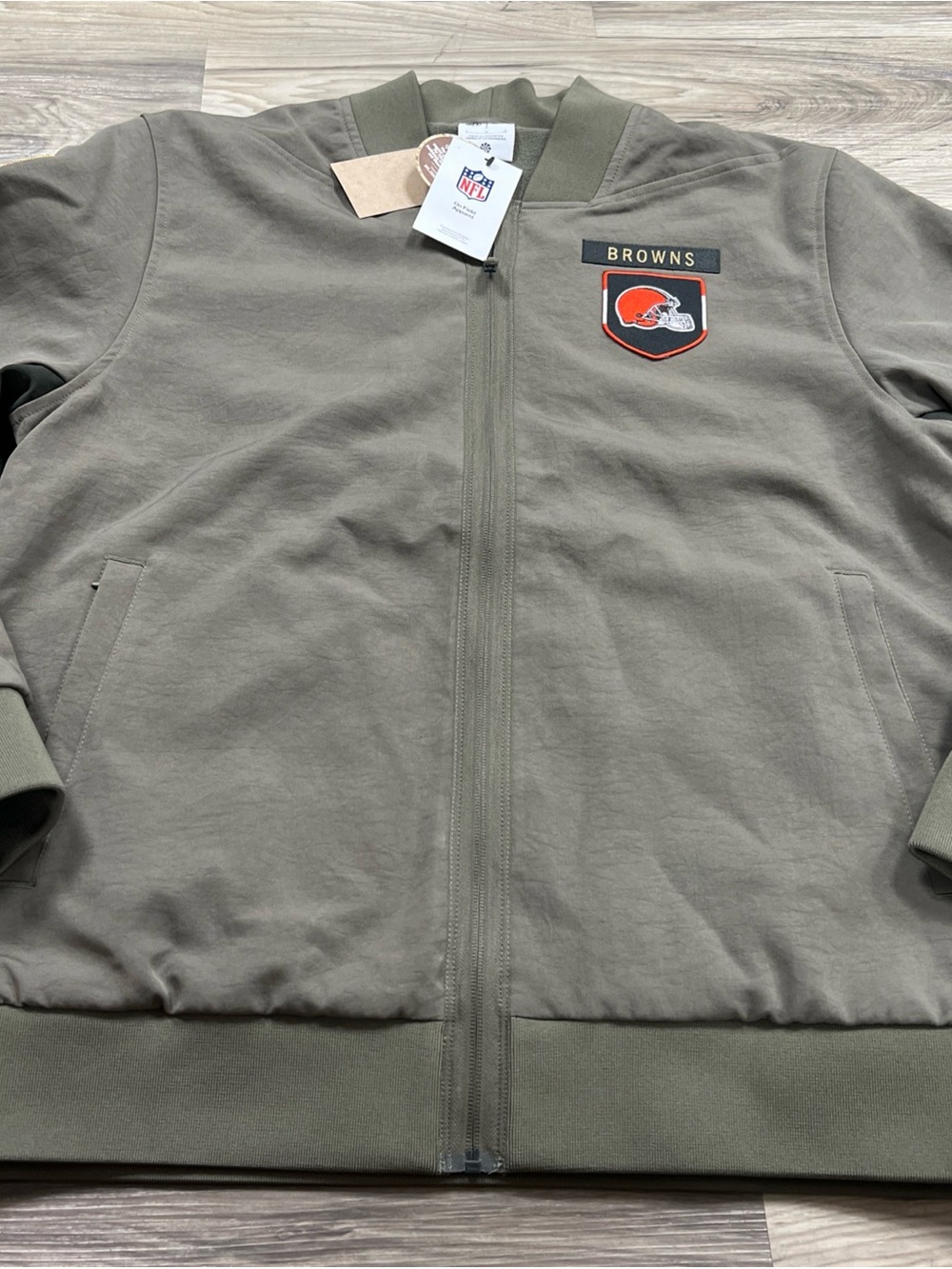Nike Cleveland Browns Salute To Service Bomber Jacket Mens Size Large NWT